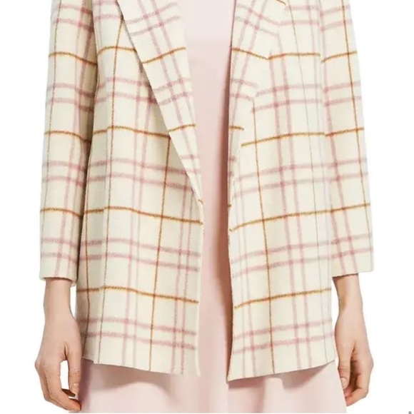 Theory Clairene Italian Wool Blend Open Jacket Ivory NWT Size Small - Picture 11 of 13